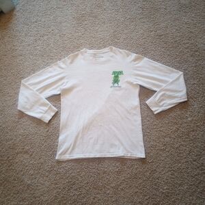 F*cking Awesome Long Sleeve T-Shirt Mens Size Medium White / Green 3 Headed Dog